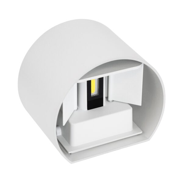 GloboStar® AXIS-R 60641 Φωτιστικό Τοίχου – Απλίκα Αρχιτεκτονικού Φωτισμού Εσωτερικού/Εξωτερικού Χώρου Up & Down LED 10W 1250lm 10 έως 60° AC 220-240V Αδιάβροχο IP65 Μ10 x Π10 x Υ10cm – Ψυχρό Λευκό 6000K – Λευκό – Bridgelux Chip – 3 Years Warranty