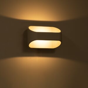 GloboStar® EDEN 60665 Φωτιστικό Τοίχου – Απλίκα Αρχιτεκτονικού Φωτισμού Εσωτερικού Χώρου Up & Down LED 10W 1000lm 60° AC 220-240V IP20 Μ16 x Π10.5 x Υ9cm – Φυσικό Λευκό 4500K – Λευκό – Bridgelux Chip – 3 Years Warranty