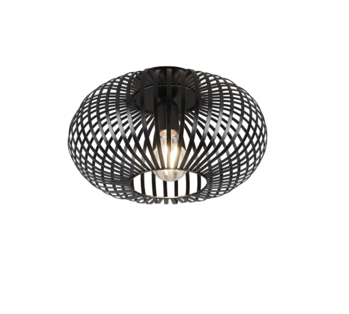 Φωτιστικό Οροφής Trio Lighting JOHANN  1x E27 Μαύρο Ματ Μεταλλικό   – 606903032