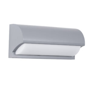 GLOBOSTAR® HORIZON 60692 Φωτιστικό Τοίχου – Απλίκα Εσωτερικού/Εξωτερικού Χώρου LED 15W 1575lm 120° AC175-265V Αδιάβροχο IP65 – Πλαστικό Σώμα – Φυσικό λευκό 4500K – Μ23.5 x Π11 x Υ10cm – Γκρι – Bridgelux Chip – 3 Χρόνια Εγγύηση