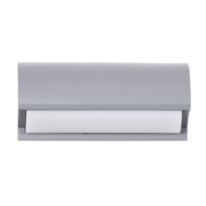 GLOBOSTAR® HORIZON 60692 Φωτιστικό Τοίχου – Απλίκα Εσωτερικού/Εξωτερικού Χώρου LED 15W 1575lm 120° AC175-265V Αδιάβροχο IP65 – Πλαστικό Σώμα – Φυσικό λευκό 4500K – Μ23.5 x Π11 x Υ10cm – Γκρι – Bridgelux Chip – 3 Χρόνια Εγγύηση