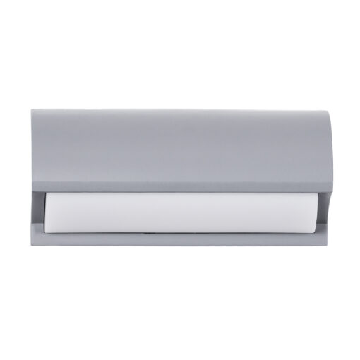 GLOBOSTAR® HORIZON 60692 Φωτιστικό Τοίχου – Απλίκα Εσωτερικού/Εξωτερικού Χώρου LED 15W 1575lm 120° AC175-265V Αδιάβροχο IP65 – Πλαστικό Σώμα – Φυσικό λευκό 4500K – Μ23.5 x Π11 x Υ10cm – Γκρι – Bridgelux Chip – 3 Χρόνια Εγγύηση