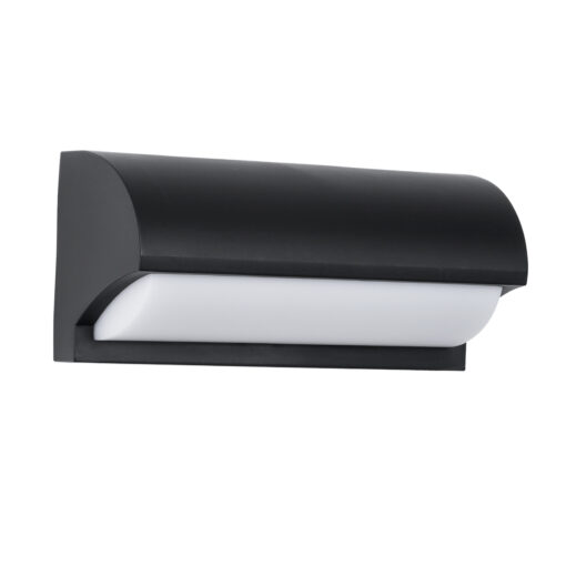 GLOBOSTAR® HORIZON 60693 Φωτιστικό Τοίχου – Απλίκα Εσωτερικού/Εξωτερικού Χώρου LED 15W 1575lm 120° AC175-265V Αδιάβροχο IP65 – Πλαστικό Σώμα – Φυσικό λευκό 4500K – Μ23.5 x Π11 x Υ10cm – Μαύρο – Bridgelux Chip – 3 Χρόνια Εγγύηση