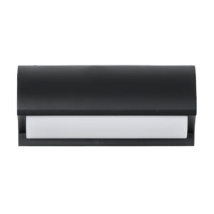 GLOBOSTAR® HORIZON 60693 Φωτιστικό Τοίχου – Απλίκα Εσωτερικού/Εξωτερικού Χώρου LED 15W 1575lm 120° AC175-265V Αδιάβροχο IP65 – Πλαστικό Σώμα – Φυσικό λευκό 4500K – Μ23.5 x Π11 x Υ10cm – Μαύρο – Bridgelux Chip – 3 Χρόνια Εγγύηση