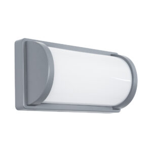 GLOBOSTAR® CELESTIAL 60695 Φωτιστικό Τοίχου – Απλίκα Εσωτερικού/Εξωτερικού Χώρου LED 15W 1575lm 120° AC175-265V Αδιάβροχο IP65 – Πλαστικό Σώμα – Φυσικό λευκό 4500K – Μ26 x Π9 x Υ13.5cm – Γκρι – Bridgelux Chip – 3 Χρόνια Εγγύηση