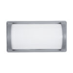 GLOBOSTAR® CELESTIAL 60695 Φωτιστικό Τοίχου – Απλίκα Εσωτερικού/Εξωτερικού Χώρου LED 15W 1575lm 120° AC175-265V Αδιάβροχο IP65 – Πλαστικό Σώμα – Φυσικό λευκό 4500K – Μ26 x Π9 x Υ13.5cm – Γκρι – Bridgelux Chip – 3 Χρόνια Εγγύηση