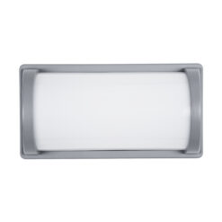 GLOBOSTAR® CELESTIAL 60695 Φωτιστικό Τοίχου – Απλίκα Εσωτερικού/Εξωτερικού Χώρου LED 15W 1575lm 120° AC175-265V Αδιάβροχο IP65 – Πλαστικό Σώμα – Φυσικό λευκό 4500K – Μ26 x Π9 x Υ13.5cm – Γκρι – Bridgelux Chip – 3 Χρόνια Εγγύηση