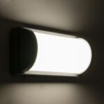 GLOBOSTAR® CELESTIAL 60695 Φωτιστικό Τοίχου – Απλίκα Εσωτερικού/Εξωτερικού Χώρου LED 15W 1575lm 120° AC175-265V Αδιάβροχο IP65 – Πλαστικό Σώμα – Φυσικό λευκό 4500K – Μ26 x Π9 x Υ13.5cm – Γκρι – Bridgelux Chip – 3 Χρόνια Εγγύηση