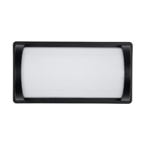 GLOBOSTAR® CELESTIAL 60696 Φωτιστικό Τοίχου – Απλίκα Εσωτερικού/Εξωτερικού Χώρου LED 15W 1575lm 120° AC175-265V Αδιάβροχο IP65 – Πλαστικό Σώμα – Φυσικό λευκό 4500K – Μ26 x Π9 x Υ13.5cm – Μαύρο – Bridgelux Chip – 3 Χρόνια Εγγύηση