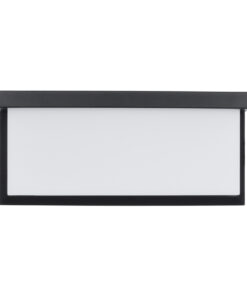 GLOBOSTAR® CITYSCAPE 60699 Φωτιστικό Τοίχου – Απλίκα Εσωτερικού/Εξωτερικού Χώρου LED 18W 1890lm 120° AC175-265V Αδιάβροχο IP65 – Πλαστικό Σώμα – Φυσικό λευκό 4500K – Μ23.5 x Π11 x Υ10cm – Μαύρο – Bridgelux Chip – 3 Χρόνια Εγγύηση