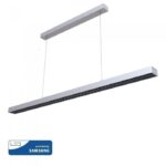LED Γραμμικό Κρεμαστό Φωτιστικό Non Linkable Ασημί Up Down 60W Dimmable V-TAC Samsung Chip 6600lm 120° UGR<6 Φυσικό Λευκό 4000K – 607