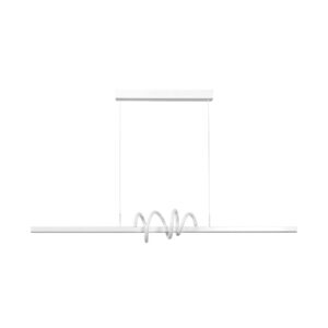 InLight Κρεμαστό φωτιστικό LED 40W 3CCT (by switch on base) σε λευκό χρώμα D:120cm (6075-WH)