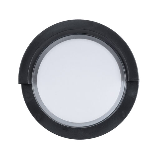 GLOBOSTAR® APEX 60764 Φωτιστικό Τοίχου – Απλίκα Εσωτερικού/Εξωτερικού Χώρου LED 10W 1050lm 120° AC175-265V Αδιάβροχο IP65 – Πλαστικό Σώμα – Φυσικό λευκό 4500K – Φ17 x Υ9cm – Μαύρο – Bridgelux Chip – 3 Χρόνια Εγγύηση