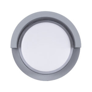 GLOBOSTAR® APEX 60765 Φωτιστικό Τοίχου – Απλίκα Εσωτερικού/Εξωτερικού Χώρου LED 10W 1050lm 120° AC175-265V Αδιάβροχο IP65 – Πλαστικό Σώμα – Φυσικό λευκό 4500K – Φ17 x Υ9cm – Γκρι – Bridgelux Chip – 3 Χρόνια Εγγύηση