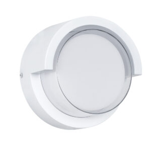 GLOBOSTAR® APEX 60766 Φωτιστικό Τοίχου – Απλίκα Εσωτερικού/Εξωτερικού Χώρου LED 10W 1050lm 120° AC175-265V Αδιάβροχο IP65 – Πλαστικό Σώμα – Φυσικό λευκό 4500K – Φ17 x Υ9cm – Λευκό – Bridgelux Chip – 3 Χρόνια Εγγύηση