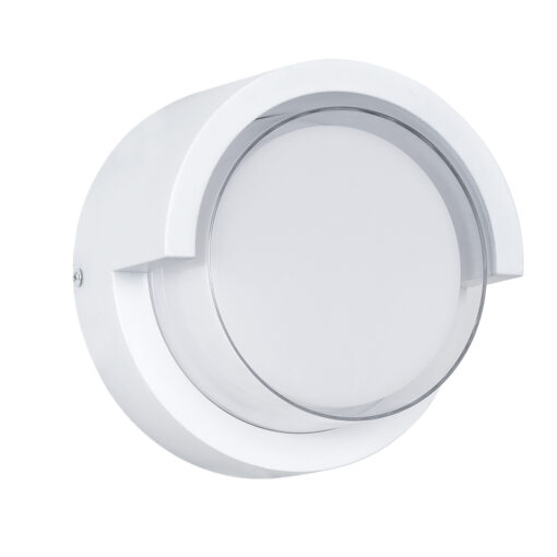 GLOBOSTAR® APEX 60766 Φωτιστικό Τοίχου – Απλίκα Εσωτερικού/Εξωτερικού Χώρου LED 10W 1050lm 120° AC175-265V Αδιάβροχο IP65 – Πλαστικό Σώμα – Φυσικό λευκό 4500K – Φ17 x Υ9cm – Λευκό – Bridgelux Chip – 3 Χρόνια Εγγύηση