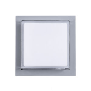 GLOBOSTAR® NEXUS 60768 Φωτιστικό Τοίχου – Απλίκα Εσωτερικού/Εξωτερικού Χώρου LED 10W 1050lm 120° AC175-265V Αδιάβροχο IP65 – Πλαστικό Σώμα – Φυσικό λευκό 4500K – Μ17 x Π17 x Υ9cm – Γκρι – Bridgelux Chip – 3 Χρόνια Εγγύηση