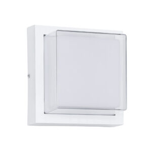 GLOBOSTAR® NEXUS 60769 Φωτιστικό Τοίχου – Απλίκα Εσωτερικού/Εξωτερικού Χώρου LED 10W 1050lm 120° AC175-265V Αδιάβροχο IP65 – Πλαστικό Σώμα – Φυσικό λευκό 4500K – Μ17 x Π17 x Υ9cm – Λευκό – Bridgelux Chip – 3 Χρόνια Εγγύηση