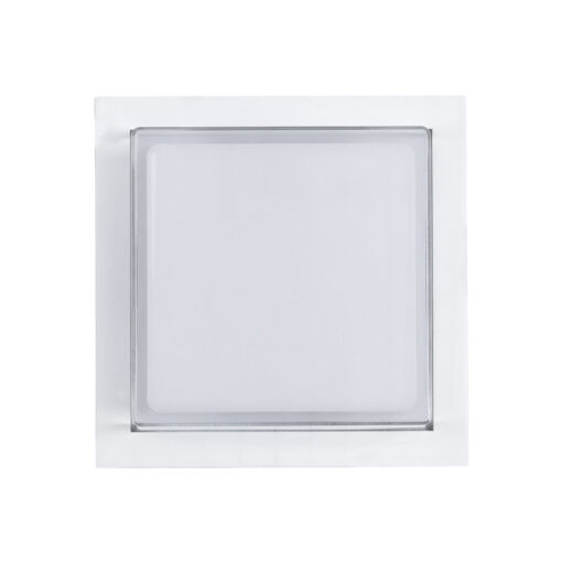 GLOBOSTAR® NEXUS 60769 Φωτιστικό Τοίχου – Απλίκα Εσωτερικού/Εξωτερικού Χώρου LED 10W 1050lm 120° AC175-265V Αδιάβροχο IP65 – Πλαστικό Σώμα – Φυσικό λευκό 4500K – Μ17 x Π17 x Υ9cm – Λευκό – Bridgelux Chip – 3 Χρόνια Εγγύηση