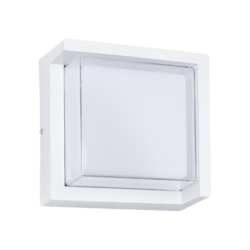 GLOBOSTAR® APEX 60772 Φωτιστικό Τοίχου – Απλίκα Εσωτερικού/Εξωτερικού Χώρου LED 10W 1050lm 120° AC175-265V Αδιάβροχο IP65 – Πλαστικό Σώμα – Φυσικό λευκό 4500K – Μ17 x Π17 x Υ9cm – Λευκό – Bridgelux Chip – 3 Χρόνια Εγγύηση