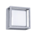 GLOBOSTAR® MAJESTIC 60774 Φωτιστικό Τοίχου – Απλίκα Εσωτερικού/Εξωτερικού Χώρου LED 10W 1050lm 120° AC175-265V Αδιάβροχο IP65 – Πλαστικό Σώμα – Φυσικό λευκό 4500K – Μ17 x Π17 x Υ9cm – Γκρι – Bridgelux Chip – 3 Χρόνια Εγγύηση