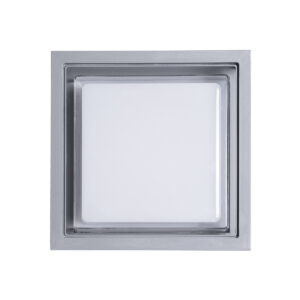 GLOBOSTAR® MAJESTIC 60774 Φωτιστικό Τοίχου – Απλίκα Εσωτερικού/Εξωτερικού Χώρου LED 10W 1050lm 120° AC175-265V Αδιάβροχο IP65 – Πλαστικό Σώμα – Φυσικό λευκό 4500K – Μ17 x Π17 x Υ9cm – Γκρι – Bridgelux Chip – 3 Χρόνια Εγγύηση