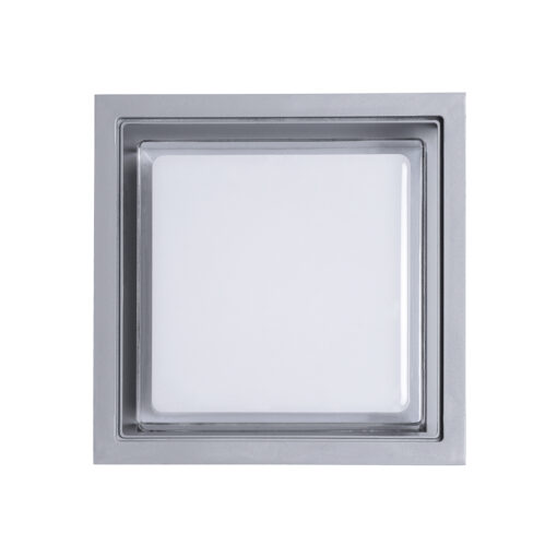 GLOBOSTAR® MAJESTIC 60774 Φωτιστικό Τοίχου – Απλίκα Εσωτερικού/Εξωτερικού Χώρου LED 10W 1050lm 120° AC175-265V Αδιάβροχο IP65 – Πλαστικό Σώμα – Φυσικό λευκό 4500K – Μ17 x Π17 x Υ9cm – Γκρι – Bridgelux Chip – 3 Χρόνια Εγγύηση