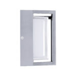 GLOBOSTAR® MAJESTIC 60774 Φωτιστικό Τοίχου – Απλίκα Εσωτερικού/Εξωτερικού Χώρου LED 10W 1050lm 120° AC175-265V Αδιάβροχο IP65 – Πλαστικό Σώμα – Φυσικό λευκό 4500K – Μ17 x Π17 x Υ9cm – Γκρι – Bridgelux Chip – 3 Χρόνια Εγγύηση
