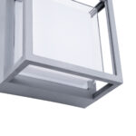 GLOBOSTAR® MAJESTIC 60774 Φωτιστικό Τοίχου – Απλίκα Εσωτερικού/Εξωτερικού Χώρου LED 10W 1050lm 120° AC175-265V Αδιάβροχο IP65 – Πλαστικό Σώμα – Φυσικό λευκό 4500K – Μ17 x Π17 x Υ9cm – Γκρι – Bridgelux Chip – 3 Χρόνια Εγγύηση