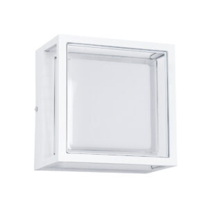 GLOBOSTAR® MAJESTIC 60775 Φωτιστικό Τοίχου – Απλίκα Εσωτερικού/Εξωτερικού Χώρου LED 10W 1050lm 120° AC175-265V Αδιάβροχο IP65 – Πλαστικό Σώμα – Φυσικό λευκό 4500K – Μ17 x Π17 x Υ9cm – Λευκό – Bridgelux Chip – 3 Χρόνια Εγγύηση