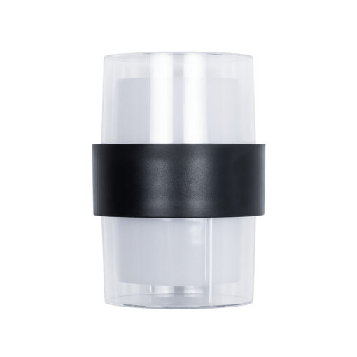 GLOBOSTAR® EMPIRE 60777  Φωτιστικό Τοίχου – Απλίκα Εσωτερικού/Εξωτερικού Χώρου LED 10W 1050lm 120° AC175-265V Αδιάβροχο IP65 – Πλαστικό Σώμα – Θερμό λευκό 2700K – M10 x Π11 x Υ13.5cm – Μαύρο – Bridgelux Chip – 3 Χρόνια Εγγύηση