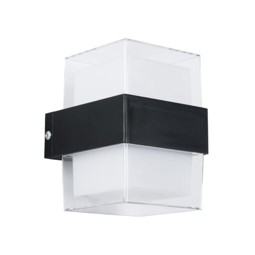 GLOBOSTAR® EMPIRE 60778  Φωτιστικό Τοίχου – Απλίκα Εσωτερικού/Εξωτερικού Χώρου LED 10W 1050lm 120° AC175-265V Αδιάβροχο IP65 – Πλαστικό Σώμα – Φυσικό λευκό 4500K – Μ10.5 x Π9 x Υ13cm – Μαύρο – Bridgelux Chip – 3 Χρόνια Εγγύηση