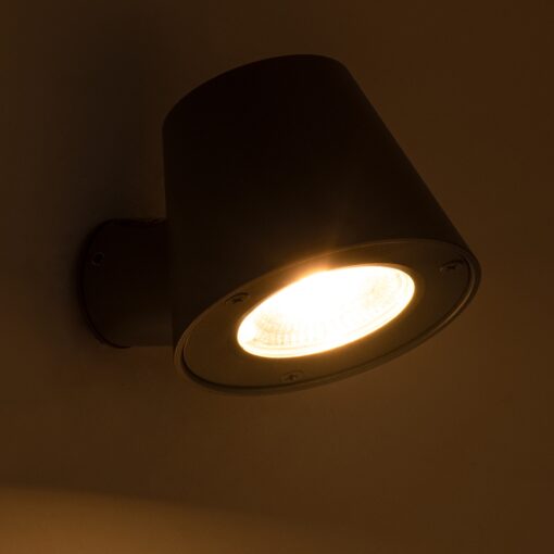 GloboStar® GARDENIA 60798 Φωτιστικό Τοίχου – Απλίκα Αρχιτεκτονικού Φωτισμού Εσωτερικού/Εξωτερικού Χώρου Up or Down LED 7W 700lm 60° AC220-240V Αδιάβροχο IP65 – Σώμα Αλουμινίου & Tempered Glass – Μ9.5 x Π13 x Υ7.7cm – Θερμό Λευκό 2700K – Γκρι Ανθρακί – Bridgelux Chip – 5 Years Warranty