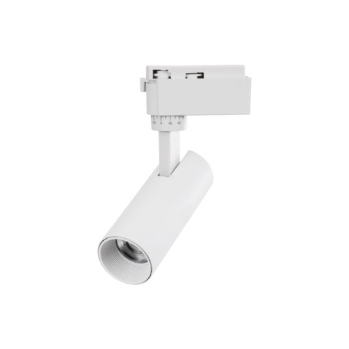 GloboStar® LUGANO 60801 Μονοφασικό Φωτιστικό Σποτ Ράγας LED 10W 1250lm 36° Acrylic HQ LENS AC 220-240V IP20 Φ4.5 x Υ19cm Φυσικό Λευκό 4500K – EUROTRACK® System 1L+1N – Λευκό – Bridgelux Chip – TÜV Certified Driver – 5 Χρόνια Εγγύηση