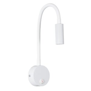 GloboStar® GOOSE 60876 Μοντέρνο Φωτιστικό Τοίχου – Απλίκα Ξενοδοχείου Bed Side LED 3W 300lm 36° AC 220-240V – Reading Light – Μ6.5 x Π15 x Υ24.5cm – Φυσικό Λευκό 4500K – Λευκό