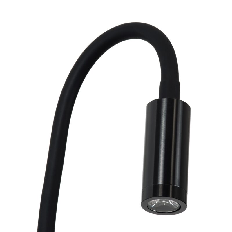 GloboStar® GOOSE 60878 Μοντέρνο Φωτιστικό Τοίχου – Απλίκα Ξενοδοχείου Bed Side LED 3W 300lm 36° AC 220-240V – Reading Light – Μ6.5 x Π15 x Υ24.5cm – Φυσικό Λευκό 4500K – Μαύρο