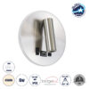 GloboStar® LADY-R 60941 Μοντέρνο Φωτιστικό Τοίχου – Απλίκα Ξενοδοχείου Bed Side LED 6W 600lm 36° & 360° AC 220-240V – Reading Light & 360° Κρυφός Φωτισμός – Φορτιστής USB 3A – Μ10.5 x Π10 x Υ18.5cm – Φυσικό Λευκό 4500K – Νίκελ Βούρτσας