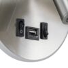 GloboStar® LADY-R 60941 Μοντέρνο Φωτιστικό Τοίχου – Απλίκα Ξενοδοχείου Bed Side LED 6W 600lm 36° & 360° AC 220-240V – Reading Light & 360° Κρυφός Φωτισμός – Φορτιστής USB 3A – Μ10.5 x Π10 x Υ18.5cm – Φυσικό Λευκό 4500K – Νίκελ Βούρτσας
