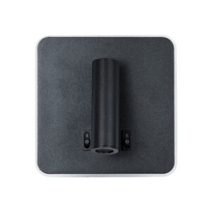 GloboStar® LADY-S 60943 Μοντέρνο Φωτιστικό Τοίχου – Απλίκα Ξενοδοχείου Bed Side LED 6W 600lm 36° & 360° AC 220-240V – Reading Light & Κρυφός Φωτισμός – Φορτιστής USB 3A – Μ15 x Π15 x Υ7cm – Φυσικό Λευκό 4500K – Μαύρο – 3 Χρόνια Εγγύηση