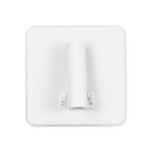 GloboStar® LADY-S 60943 Μοντέρνο Φωτιστικό Τοίχου – Απλίκα Ξενοδοχείου Bed Side LED 6W 600lm 36° & 360° AC 220-240V – Reading Light & Κρυφός Φωτισμός – Φορτιστής USB 3A – Μ15 x Π15 x Υ7cm – Φυσικό Λευκό 4500K – Λευκό – 3 Χρόνια Εγγύηση