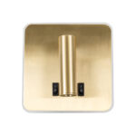 GloboStar® LADY-S 60943 Μοντέρνο Φωτιστικό Τοίχου – Απλίκα Ξενοδοχείου Bed Side LED 6W 600lm 36° & 360° AC 220-240V – Reading Light & Κρυφός Φωτισμός – Φορτιστής USB 3A – Μ15 x Π15 x Υ7cm – Φυσικό Λευκό 4500K – Χρυσό Βούρτσας- 3 Χρόνια Εγγύηση