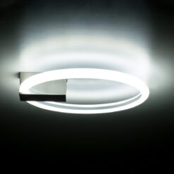 GloboStar® CINDERELLA 60979 Φωτιστικό Οροφής Δαχτυλίδι-Κύκλος LED CCT 16W 1792lm 360° AC 220-240V – Εναλλαγή Φωτισμού μέσω Διακόπτη On/Off All In One Ψυχρό 6000k+Φυσικό 4500k+Θερμό 2700k Φ28cm – Χρώμιο Νικελ – 3 Years Warranty