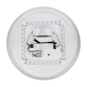 GloboStar® EMERGANO 60993 Πλαφονιέρα Οροφής LED 30W 2850lm 120° AC 220-240V με Ενσωματωμένο Σύστημα Emergency Li-ion 3450mAh/12.8Wh με Αυτονομία 3hrs – Αδιάβροχη IP54 Φ38 x Υ5.3cm Φυσικό Λευκό 4500K – Λευκό – Bridgelux Chips – 3 Years Warranty