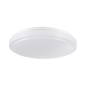 GloboStar® SENSORANO 60994 Πλαφονιέρα Οροφής LED 30W 3000lm 120° AC 220-240V με Ενσωματωμένο Σύστημα Ρυθμιζόμενου Microwave Αισθητήρα Κίνησης – Αδιάβροχη IP54 Φ38 x Υ5.3cm Ψυχρό Λευκό 6000K – Λευκό – Bridgelux Chips – 3 Years Warranty