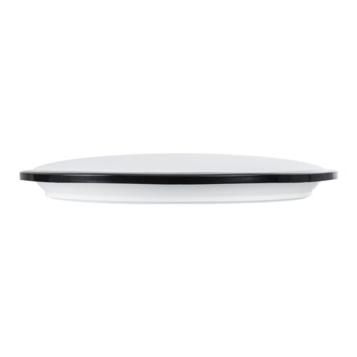 GloboStar® TUFFIN 60996 Πλαφονιέρα Οροφής LED 24W 2760lm 120° AC 220-240V Αδιάβροχη IP54 Φ30 x Υ6.5cm Ψυχρό Λευκό 6000K – Μαύρο – Bridgelux Chips – 3 Years Warranty
