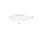 InLight Πλαφονιέρα οροφής LED 110W 3CCT (by switch on base) από γκρί μέταλλο και ακρυλικό D:60cm (42035-B-Gray)