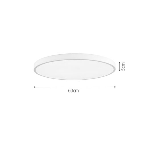 InLight Πλαφονιέρα οροφής LED 110W 3CCT (by switch on base) από γκρί μέταλλο και ακρυλικό D:60cm (42035-B-Gray)