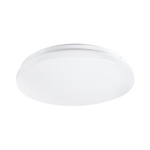 GloboStar® CELANO 61007 LED Πλαφονιέρα Οροφής Στρόγγυλη Φ26 20W 1800lm 120° AC 220-240V Αδιάβροχη IP54 Φ26 x Υ6cm Θερμό Λευκό 2700K – 3 Χρόνια Εγγύηση