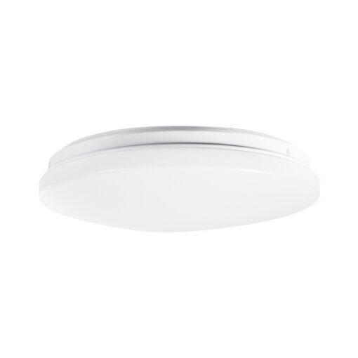 GloboStar® CELANO 61007 LED Πλαφονιέρα Οροφής Στρόγγυλη Φ26 20W 1800lm 120° AC 220-240V Αδιάβροχη IP54 Φ26 x Υ6cm Θερμό Λευκό 2700K – 3 Χρόνια Εγγύηση