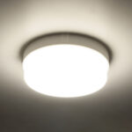 GloboStar® REVANO 61015 LED Πλαφονιέρα Οροφής Στρόγγυλη Φ17 15W 1425lm 180° AC 220-240V Αδιάβροχη IP54 Φ17 x Υ5cm Φυσικό Λευκό 4500K – 2 Χρόνια Εγγύηση